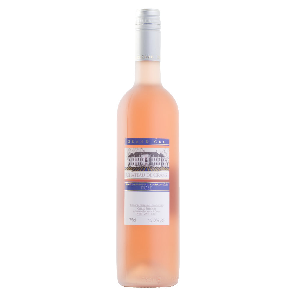 Rosé bio AOC La Côte Nyon du Château de Crans, vin rosé suisse en bouteille 75 cl